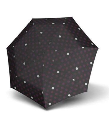 Automatyczna MOCNA parasolka damska Doppler Derby FIOLETOWE GROCHY