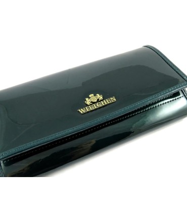 Długi portfel damski Wittchen SKÓRZANY, kolekcja Verona CIEMNOZIELONY