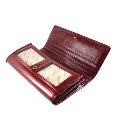 Długi portfel damski Wittchen SKÓRZANY, kolekcja Verona BORDOWY