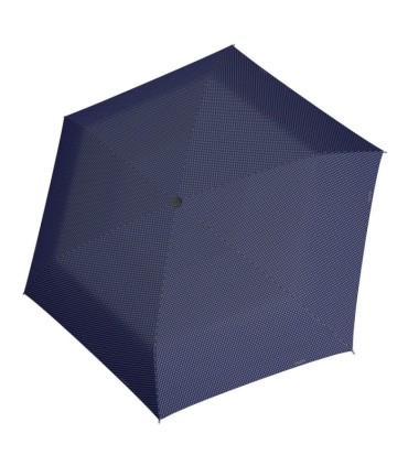 Wytrzymała PŁASKA parasolka Doppler Carbonsteel, GRANATOWA w paski