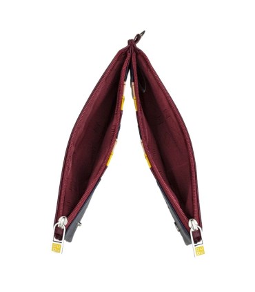 Skórzany portfel damski SASZETKA DuDu®, BURGUNDOWY