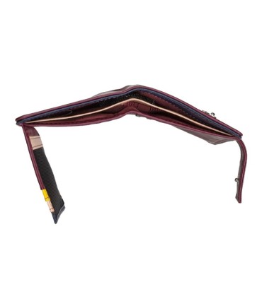 Skórzany mały portfel damski DuDu®, 534-1196 BURGUNDOWY