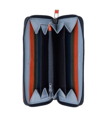 Skórzany portfel damski SASZETKA DuDu®, 534-276 GRANATOWY