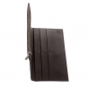 SUPER cienki skórzany portfel meski DuDu® Zip-It, 597-661 BRĄZOWY