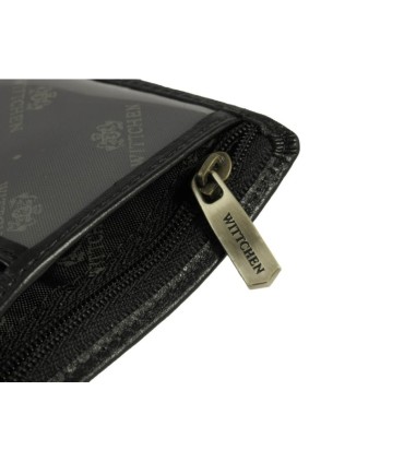 Skórzany portfel męski ZAPINANY Wittchen kolekcja Italy, CZARNY