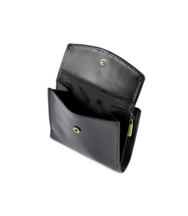 Skórzany zapinany portfel męski Wittchen kolekcja Italy, CZARNY