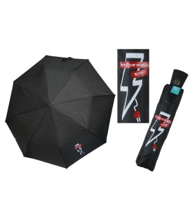 Automatyczna parasolka damska Perletti, CZARNA PIORUN