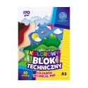 Blok techniczny kolorowy A3 ASTRA 10 arkuszy 170g