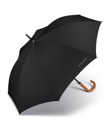 Długi parasol męski Pierre Cardin z drewnianą rączką