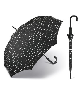 Długi czarny parasol Happy Rain zmieniający kolor