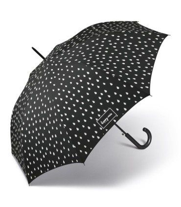 Długi czarny parasol Happy Rain zmieniający kolor