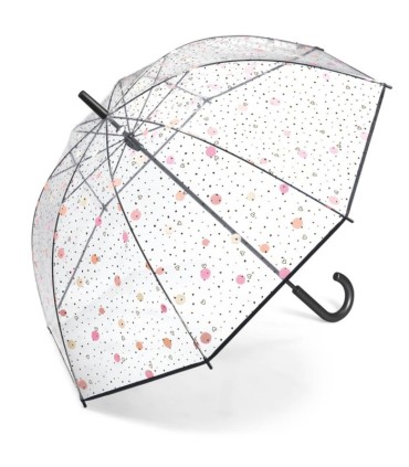 Przezroczysta parasolka Happy Rain, w serduszka