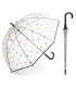 Przezroczysta parasolka Happy Rain, gwiazdki