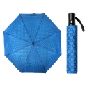 Parasolka damska, pełen automat, niebieska kratka