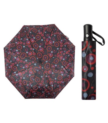 Parasolka damska, pełen automat, kolorowe kółka