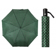 Parasolka damska, pełen automat, zielona kratka