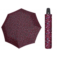 Automatyczna MOCNA parasolka damska Doppler Derby bordowa w listki
