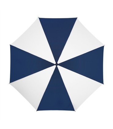 Manualna bardzo duża parasolka biało-granatowa