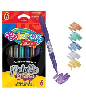 6 markerów metalicznych Colorino