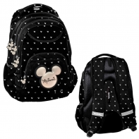 Trzykomorowy plecak szkolny Minnie Mouse Black DM22UU-200, PASO