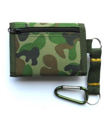 Portfel z KARABIŃCZYKIEM męski młodzieżowy XTREME, MORO zielony