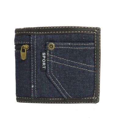 Portfel młodzieżowy sportowy JEANS ciemny granat DH-318