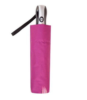 Automatyczna parasolka damska marki Parasol, różowa w kwiaty