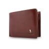 Męski poziomy portfel Puccini P20438 w kolorze brązowym z bogatym wyposażeniem