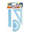 Zestaw geometryczny 3 elementowy flexi 15 cm Bambino Niebieski