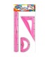 Zestaw geometryczny 3 elementowy flexi 30 cm Bambino Różowy