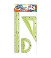 Zestaw geometryczny 3 elementowy flexi 30 cm Bambino Zielony