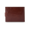 Męski poziomy portfel Puccini P20439 w kolorze brązowym z zapięciem