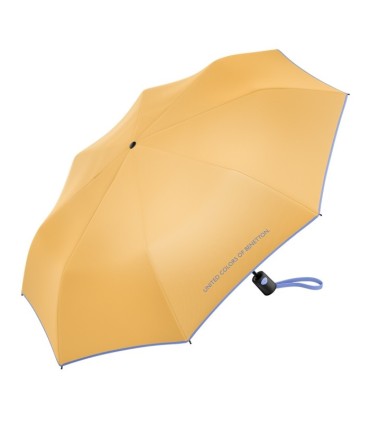 Automatyczna parasolka Benetton, żółta z lamówką