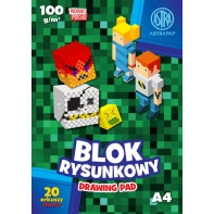 Blok rysunkowy Astra 20 białych kartek A4