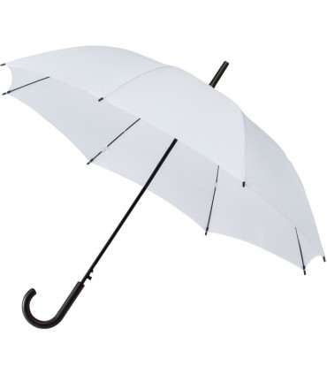 Automatyczna lekka parasolka damska biała z czarnym stelażem