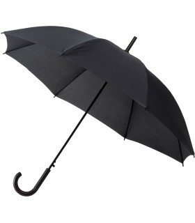 Automatyczna lekka parasolka damska czarna z czarnym stelażem