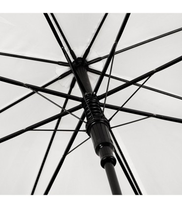Automatyczna lekka parasolka damska jasno szara z czarnym stelażem