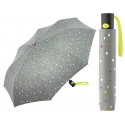 Automatyczna parasolka Benetton, szara w kolorowe plamki