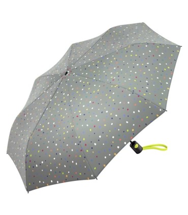 Automatyczna parasolka Benetton, szara w kolorowe plamki