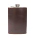 Skórzana elegancka piersiówka Orsatti 240 ml, czerwona