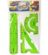 Zestaw geometryczny 3 elementowy flexi 20 cm Bambino, niebieski