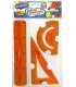 Zestaw geometryczny 3 elementowy flexi 20 cm Bambino, niebieski