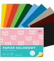 PAPIER KOLOROWY, A4, 10 KARTEK, 115G, INTERDRUK