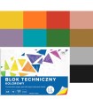 Blok techniczny kolorowy A4 INTERDRUK 10 arkuszy, 160g/m2