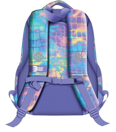 Dwukomorowy plecak szkolny St.Right BP26 19L, PASTEL SNAKE