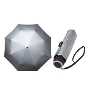 Klasyczna damska składana parasolka w kolorze srebrnym