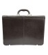 Teczka męska ze skóry naturalnej, dwukomorowa, brązowa