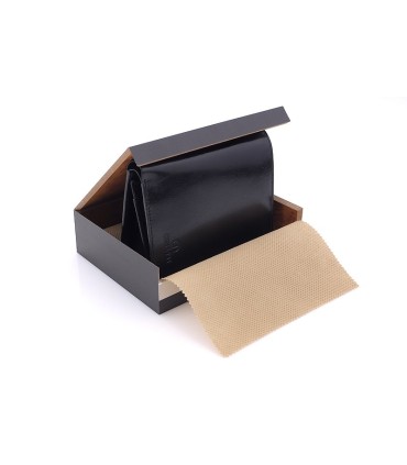 Męski pionowy portfel Orsatti M02A w kolorze czarnym