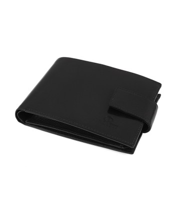 Męski, doskonale wyposażony portfel Orsatti M05A w kolorze czarnym