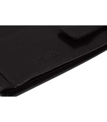 Męski, doskonale wyposażony portfel Orsatti M05A w kolorze czarnym